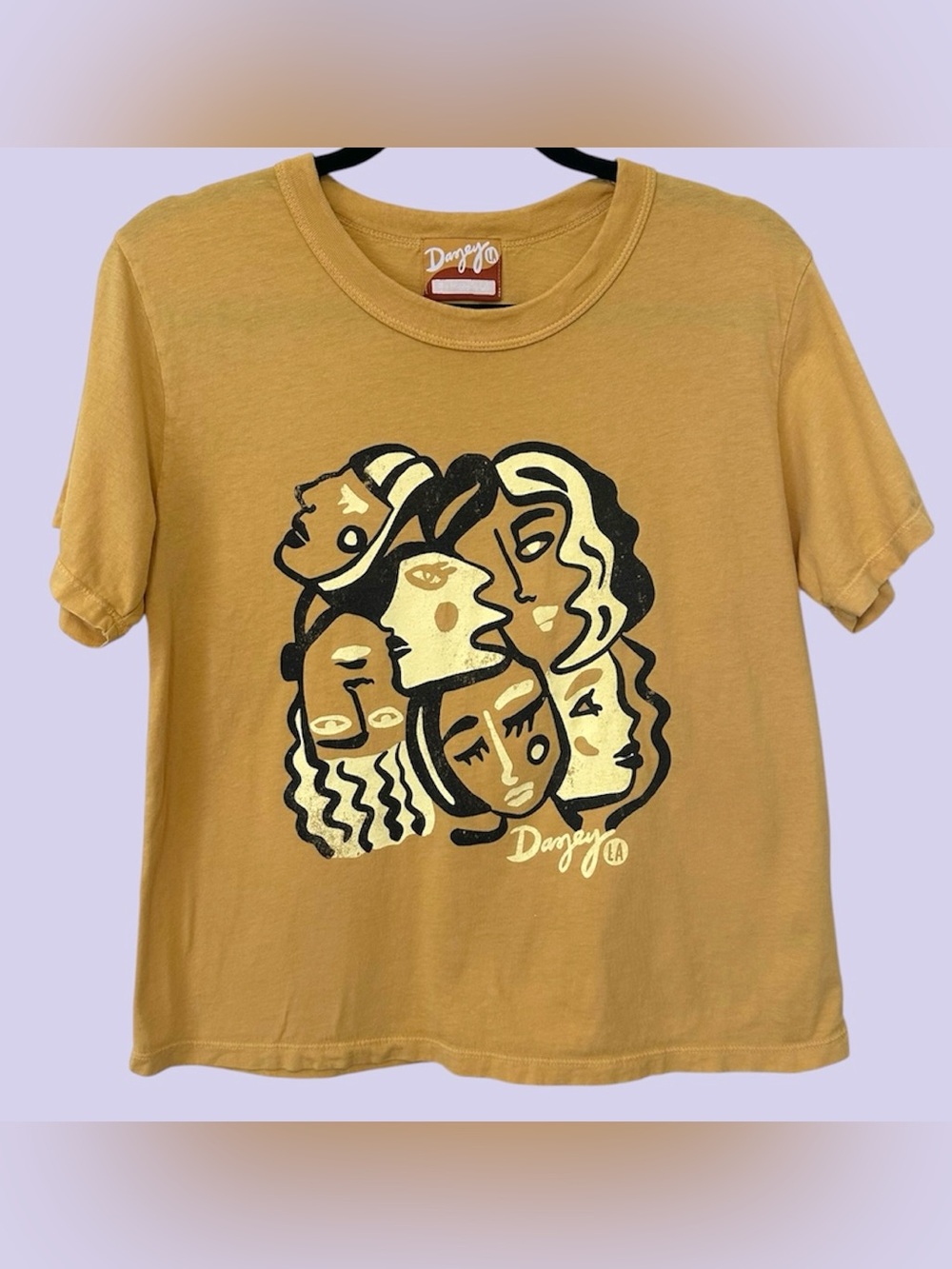 Dazey LA mustard faces tshirt